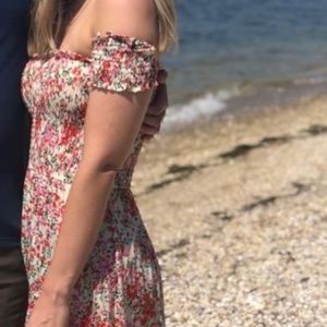 lulu’s floral smocked detail dress